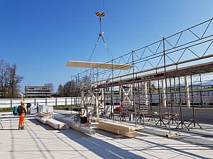 Montage der CLT-Platten