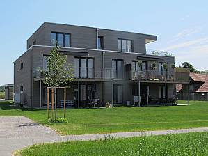 Exterior view of a finished house