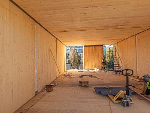 The floor panels were connected using TS3 technology