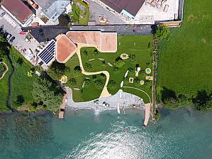 Vogelperspektive auf das Strandbad